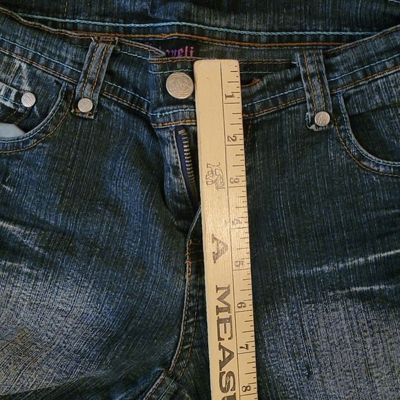 Makaveli Womens Blue Regular Fit Mid Wash Low Rise Denim Straight Jeans Size 5 - Picture 10 of 12